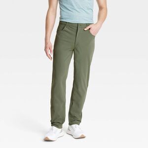 Open Box - All In Motion - Men's 360 Lifestyle 5-Pocket Golf Pant  Green